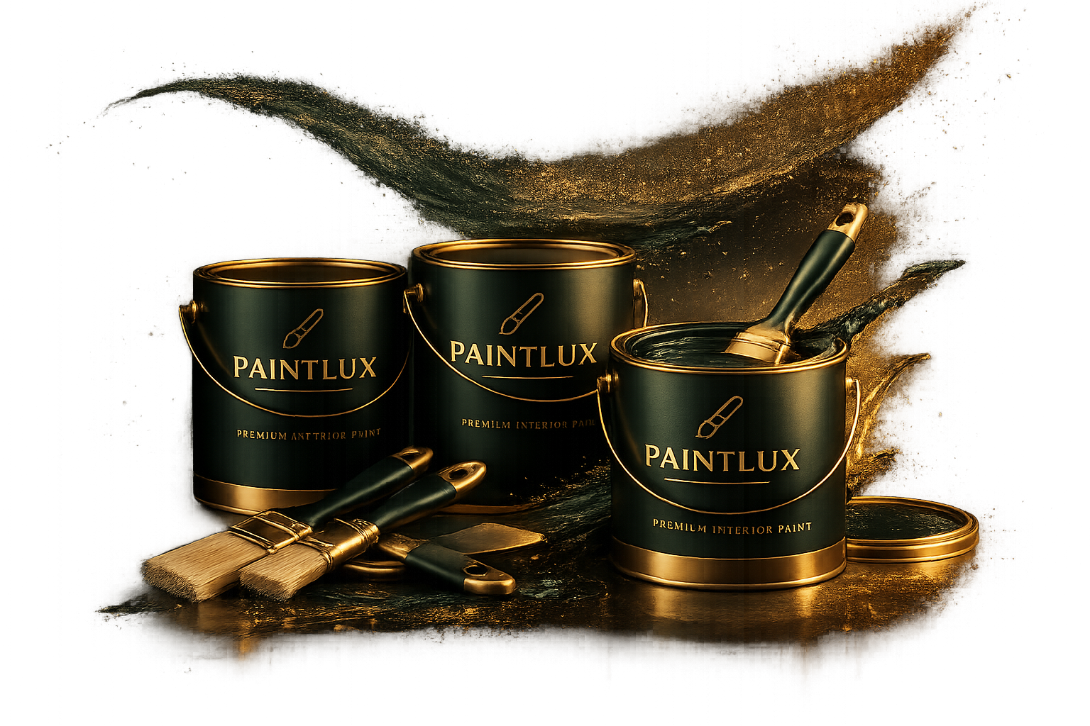 Houston interior house painting — premium paint cans and brushes